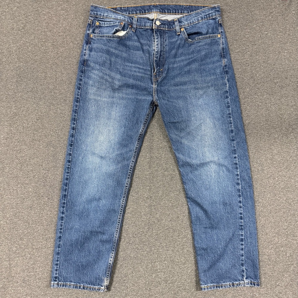 Modern Levis 505 Regular Fit Jeans Mens 38x29 Blue Good Medium Wash Straight Leg